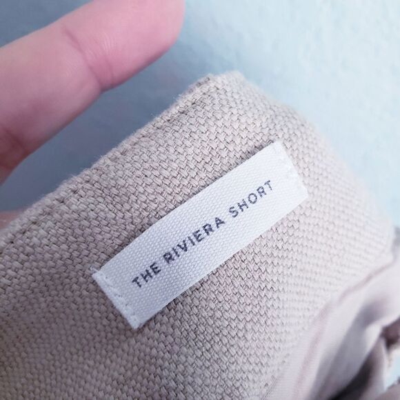 LOFT Tan Neutral Linen Raw Hem Rivieria Shorts - Picture 6 of 7